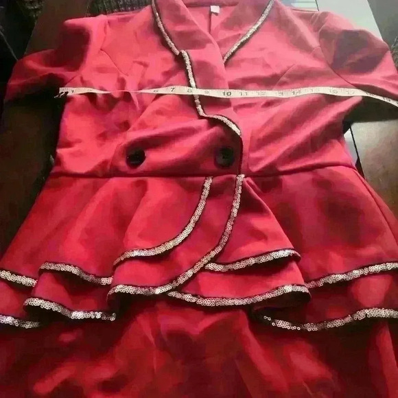 Sequined Red Dress Size Large - Picture 11 of 16